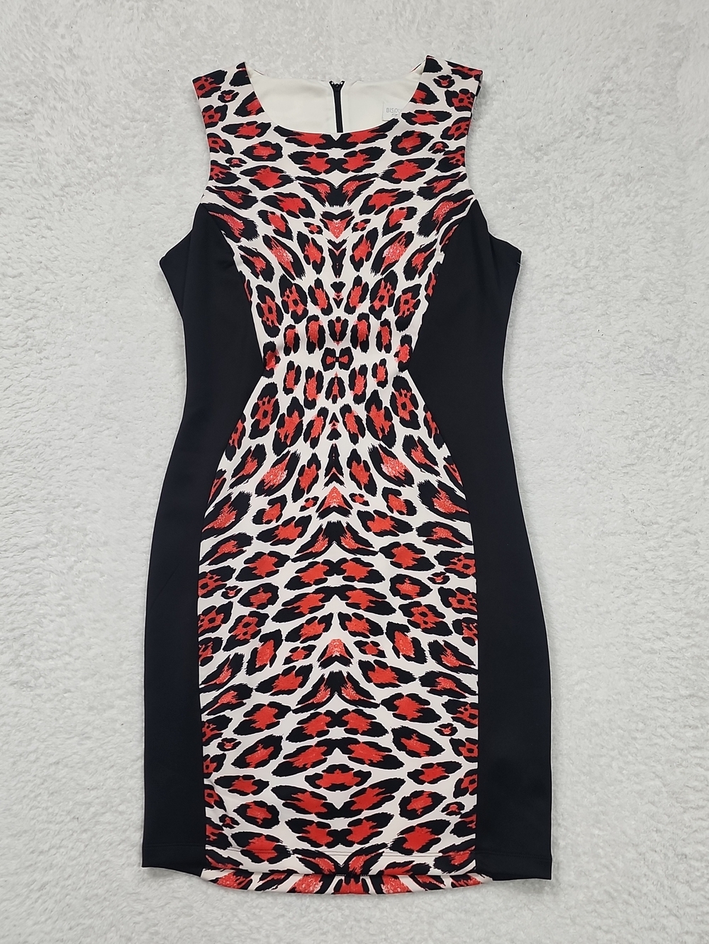 Bisou Bisou Multicolor Leopard Print Sleeveless Stretch Dress New With Tags